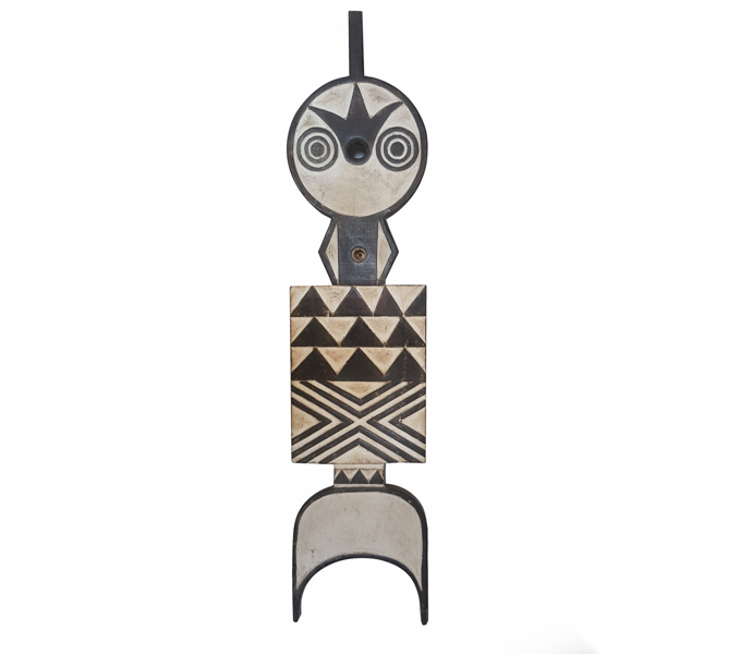 Totem Style Carved Wood Shield from Burkina Faso - Tribe Bobo - 1